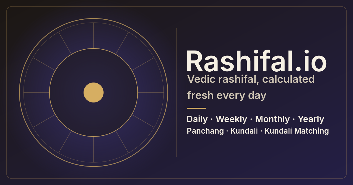 Today's Horoscope & Rashifal, Thursday, 22 October 2026 — Rashifal.io